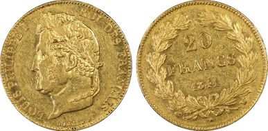 1841-W 20 Fr Gad-1031 AU50