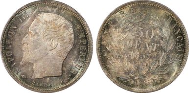 1857-A 50C Gad-414 MS66+