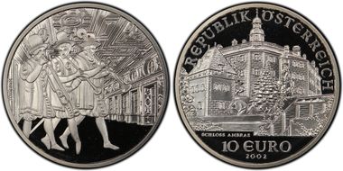 2002 € 10 Ambras Palace PR69DCAM