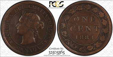 1884 1C Obverse OC1 VF30BN