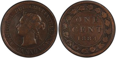 1884 1C Obverse OC1 VF30BN