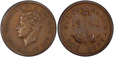 1940 1C Re-Engraved Date AU50BN