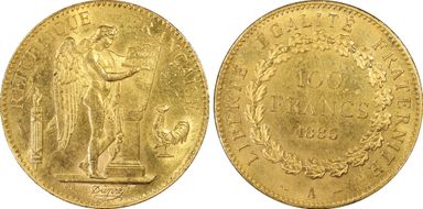 1885-A 100 Fr Gad-1137 F-552 MS62