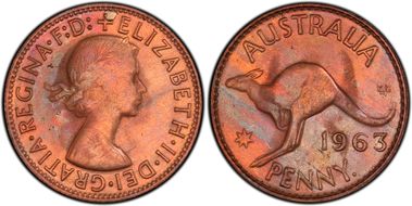 1963 Y. (p) 1D MS64RD