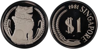 1981-SM $1 KM-6a Silver PR69DCAM