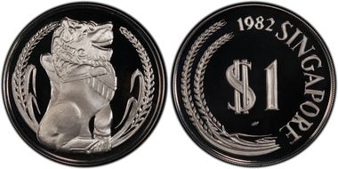 1982-SM $1 KM-6a Silver PR69DCAM