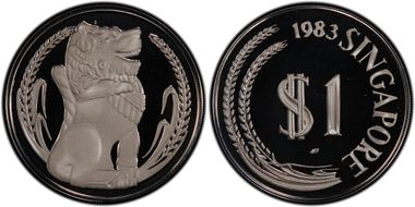 1983-SM $1 KM-6a Silver PR69DCAM