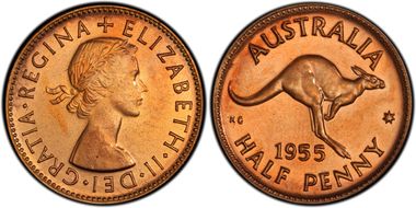 1955(p) 1/2D No Dot PR62RD