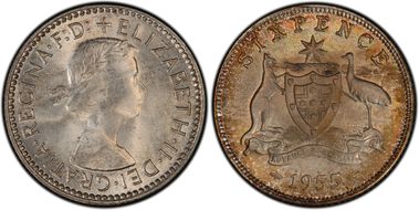 1955(m) 6D KM-58  Ag MS65