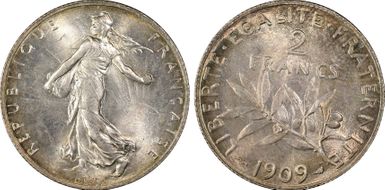 1909 2 Fr Gad-532 F-266 MS64