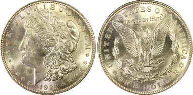 1921 $1 Morgan MS64