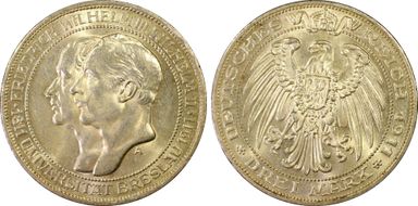 1911-A 3 Mk Breslau Univ J-108 MS63