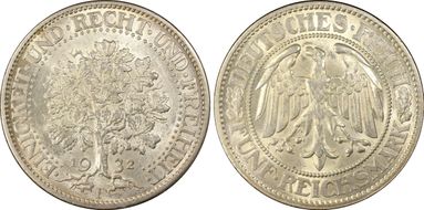 1932-F 5 Mk Oak Tree J-331 MS62