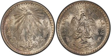 1923-M Peso KM-455  Ag MS64