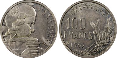 1957 100 Fr Gad-897 F-450 MS66