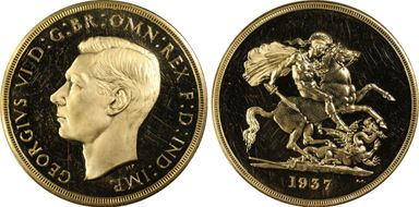 1937 £5 S-4074 PR64CAM