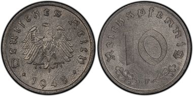 1948-F 10 Pfg J-375 MS65