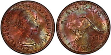 1958 Y. (p) 1D MS64RB