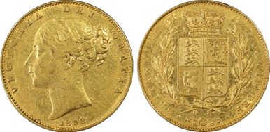 1838 Sov S-3852A Narrow Shield AU53