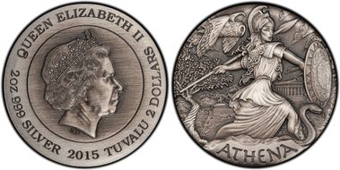2015-P $2 Athena Antique Finish PR69