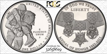 2011-P $1 Medal of Honor PR69DCAM