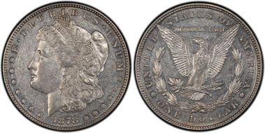 1878 8TF $1 VAM 14.13 Doubled Eyelid AU53