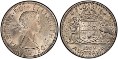 1962(m) Florin KM-60  Ag MS64