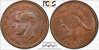 1945 Y. (p) 1D MS63BN