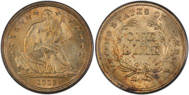 1839 10C No Drapery MS66