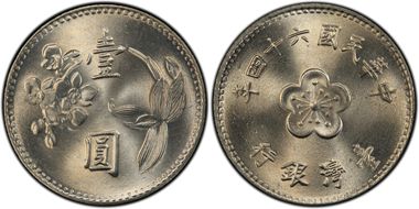 (1975) 六十四 Yuan Y-536 圓 NC MS66