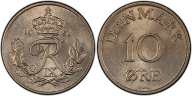 1951 NS 10 Øre MS63