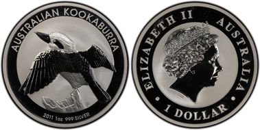 2011-P $1 Kookaburra MS69