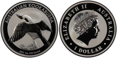 2011-P $1 Kookaburra MS69