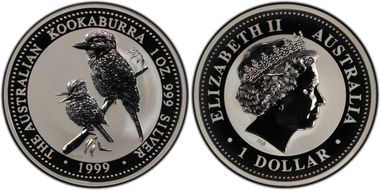 1999-P100 $1 Kookaburra Ag MS69