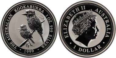 1999-P100 $1 Kookaburra Ag MS69