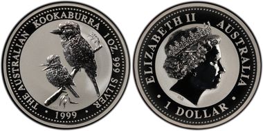 1999-P100 $1 Kookaburra Ag MS69