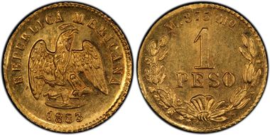 1883/72-Mo M Peso KM-410.5 Au MS63