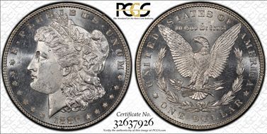 1886 $1 VAM 17 Doubled Arrows MS64PL