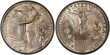 1915-S 50C Panama-Pacific MS66