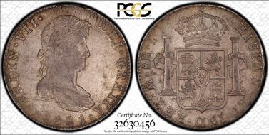 1821-Mo JJ 8 R Yon-M8-121 Calico-1337 AU58