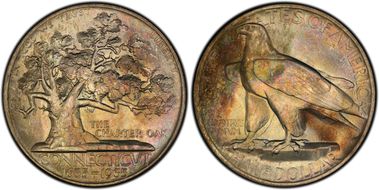 1935 50C Connecticut MS67+