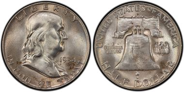 1954-D 50C MS64FBL