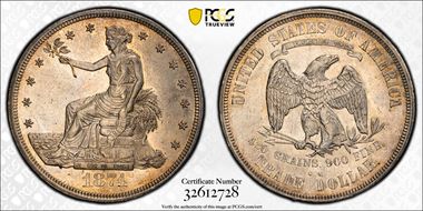 1874-CC T$1 TDV-06, Very Wide CC AU58