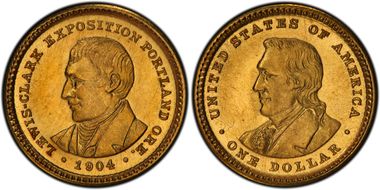1904 G$1 Lewis and Clark MS65