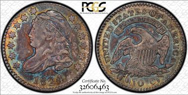 1824/2 10C JR-1 AU53