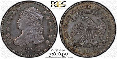 1823/2 10C JR-1 Small Es AU53