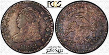 1823/2 10C JR-3 Large Es AU58