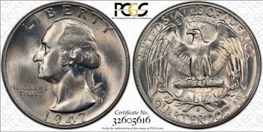 1947-S/S 25C RPM, FS-502 MS66+