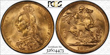 1889 Sov S-3866B 2nd Obverse MS63