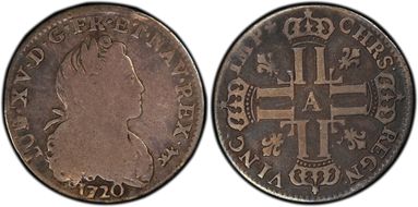 1720-A L.d'arg Gad-305 Petit Louis VG10